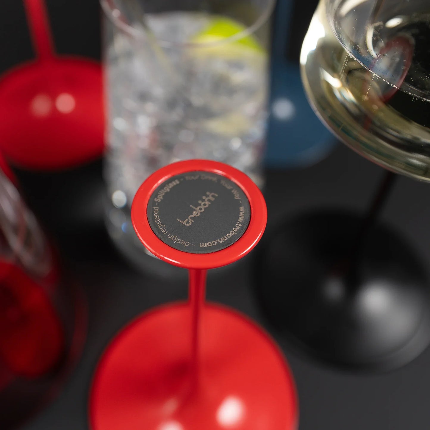 Split Glass 2 Set （Red Wine）/ Black