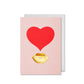 Metal Clip Greeting Card / Kiss