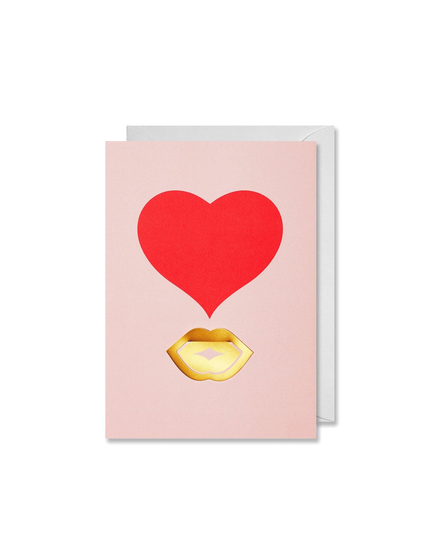 Metal Clip Greeting Card / Kiss