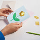 Metal Clip Greeting Card / Flower