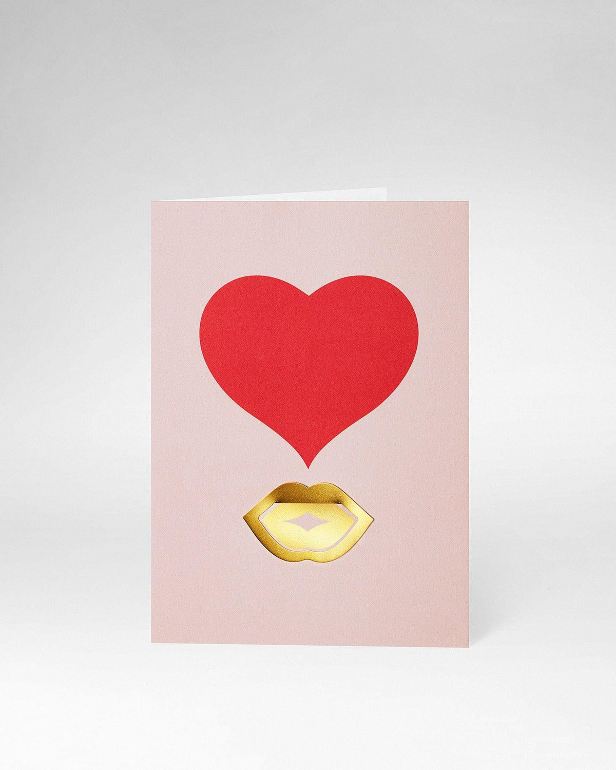 Metal Clip Greeting Card / Kiss